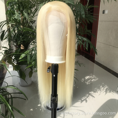 613 blonde 13*4 preplucked human hair wigs for white women raw indian hair lace front wig